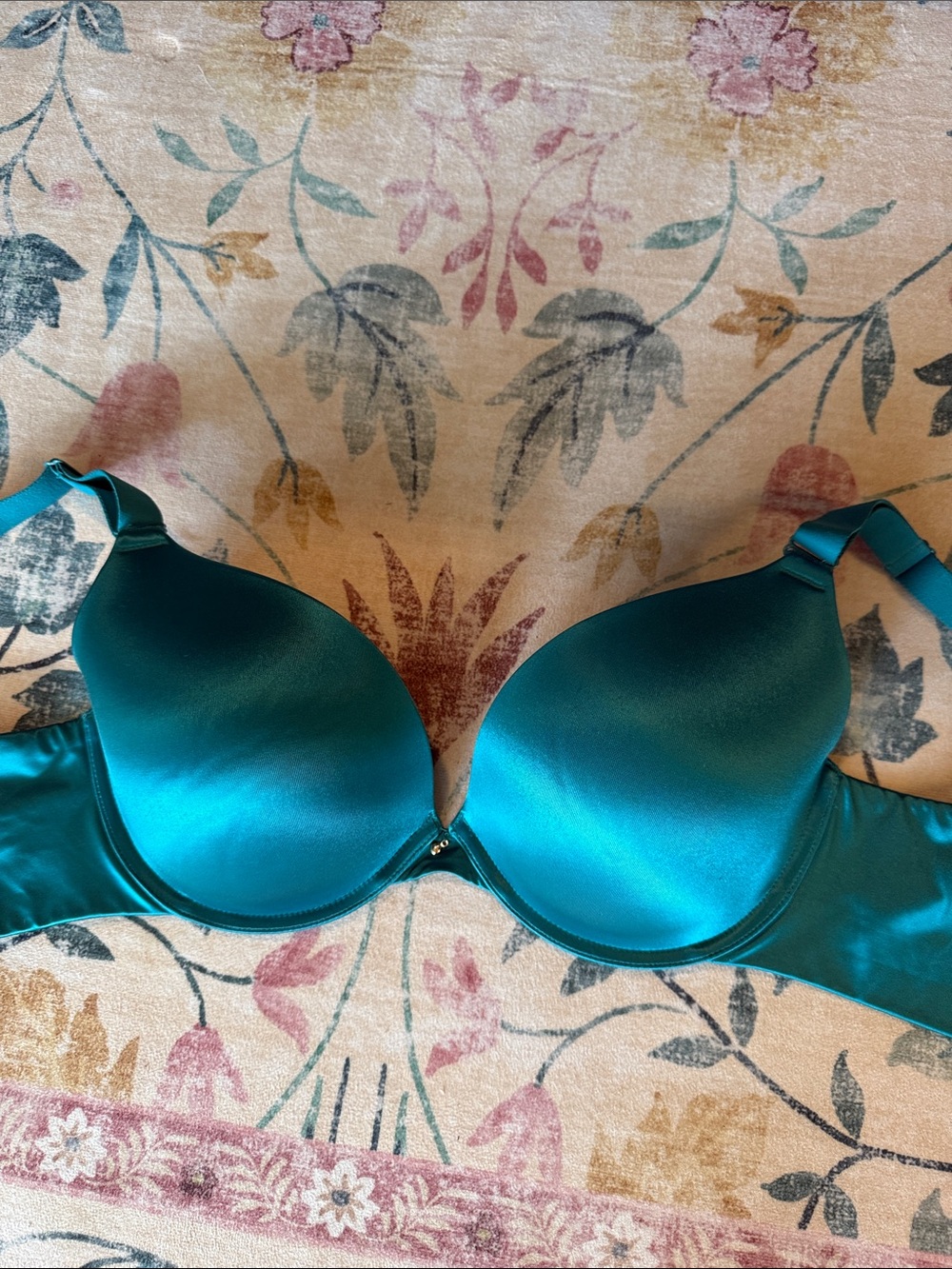 Cacique Teal Satin T-Shirt Bra
